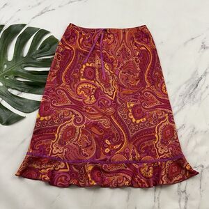 Y2K Paisley Print Women's Skirt
